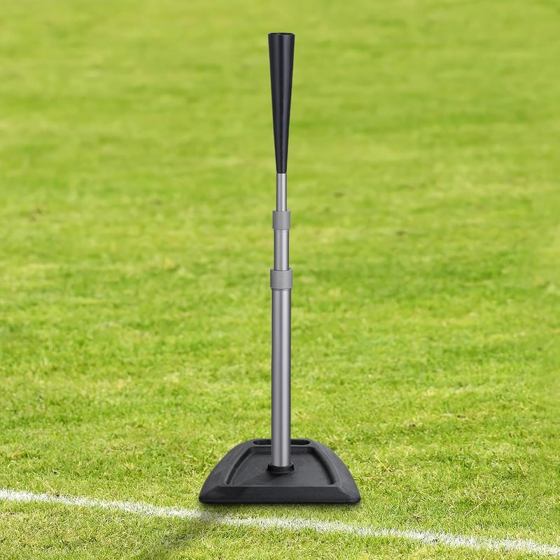 MHSLPD Baseball Tees for Hitting Adjustable Height Batting Tee 24" to 45" Easy Assemble Softball Tee with Rubber Top Heavy Duty Metal Base Hitting Tee for Kids/Youths/Adults - Image 1